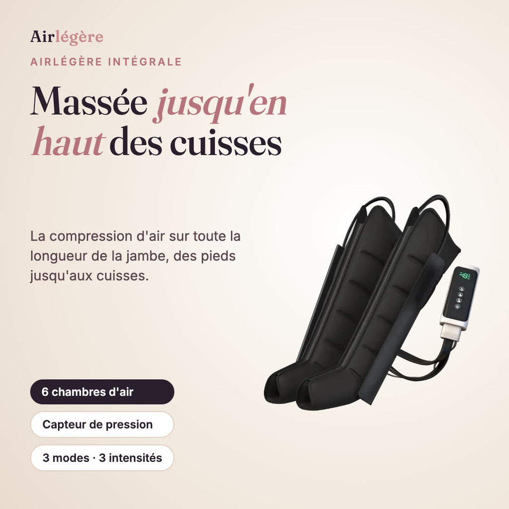 Airlégère Intégrale · Bottes de pressothérapie jusqu'aux cuisses