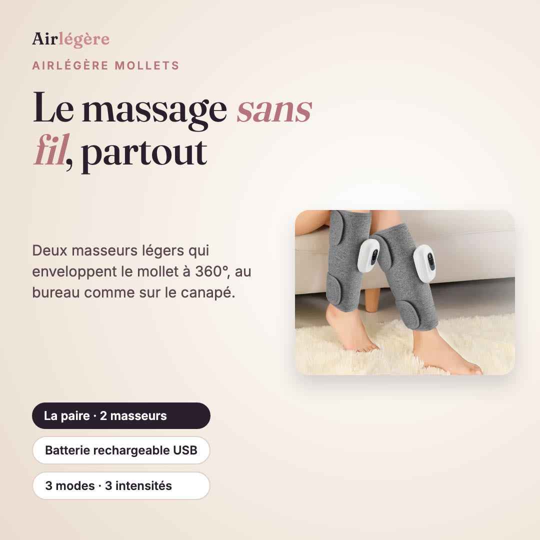 Airlégère Mollets · Masseurs de mollets sans fil (la paire)